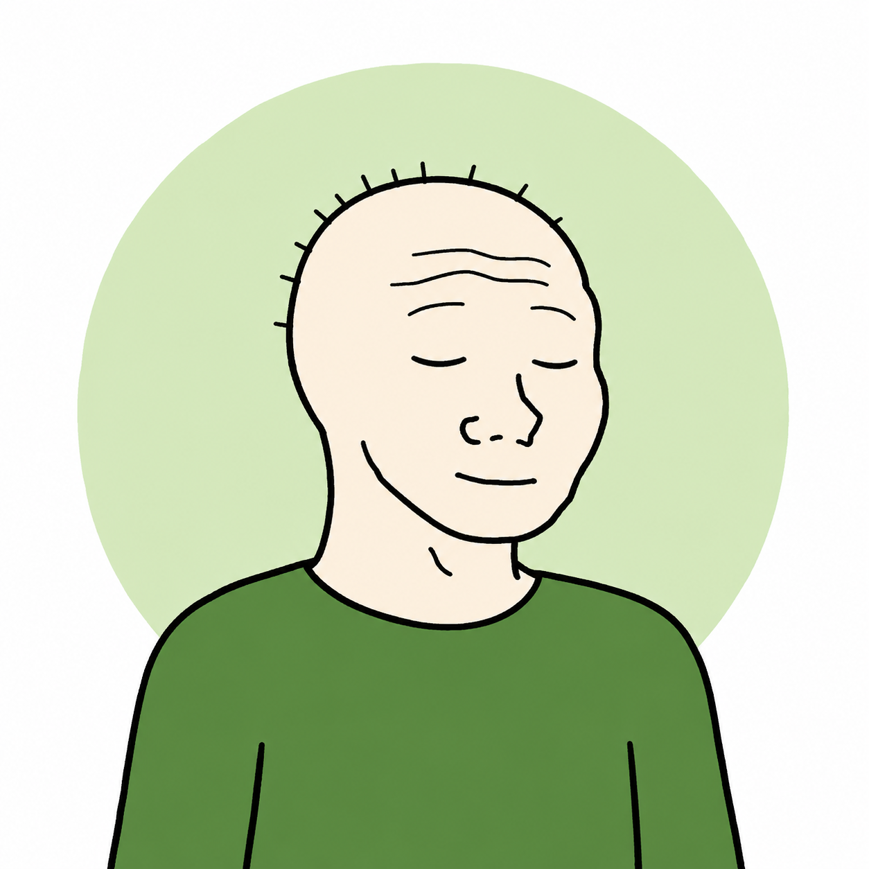 The calm Cortisol Down character